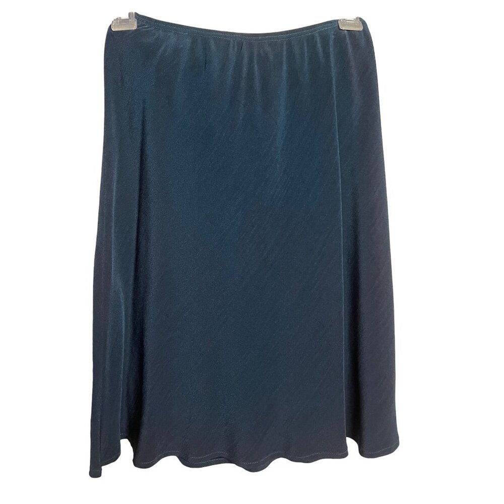 Carole Little Petite Green Skirt Size 2 USA knee length Goth Office